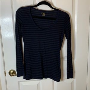 Majestic striped longsleeve cotton cashmere tee